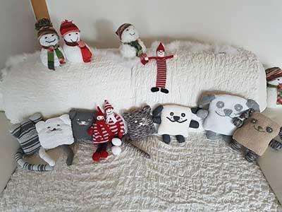 Selbstgestrickte Kuscheltierr